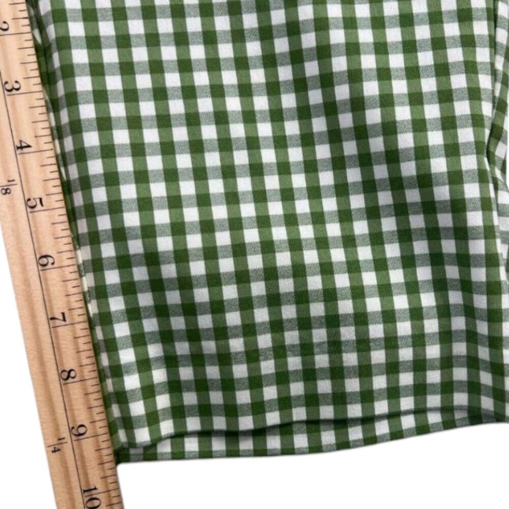 J. McLaughlin Green White Gingham Stretch Bermuda Shorts Pull On Size 2 NEW - Picture 6 of 9